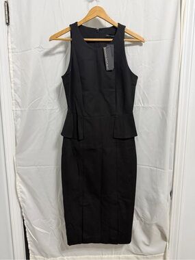 Banana Republic Black Sleeveless Peplum Sheath Dress